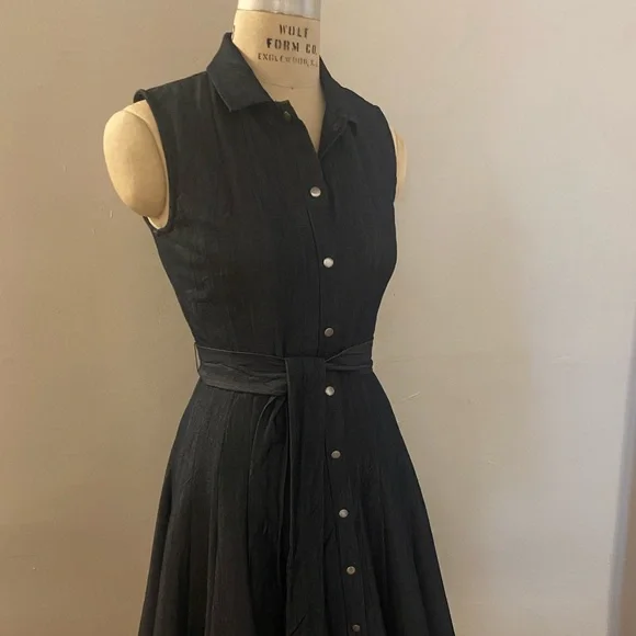 Marvin Richards | Dresses | Denim Look Fit And Flare Midi Dress With Slight  Stretch Wonderfully Twirly | Poshmark